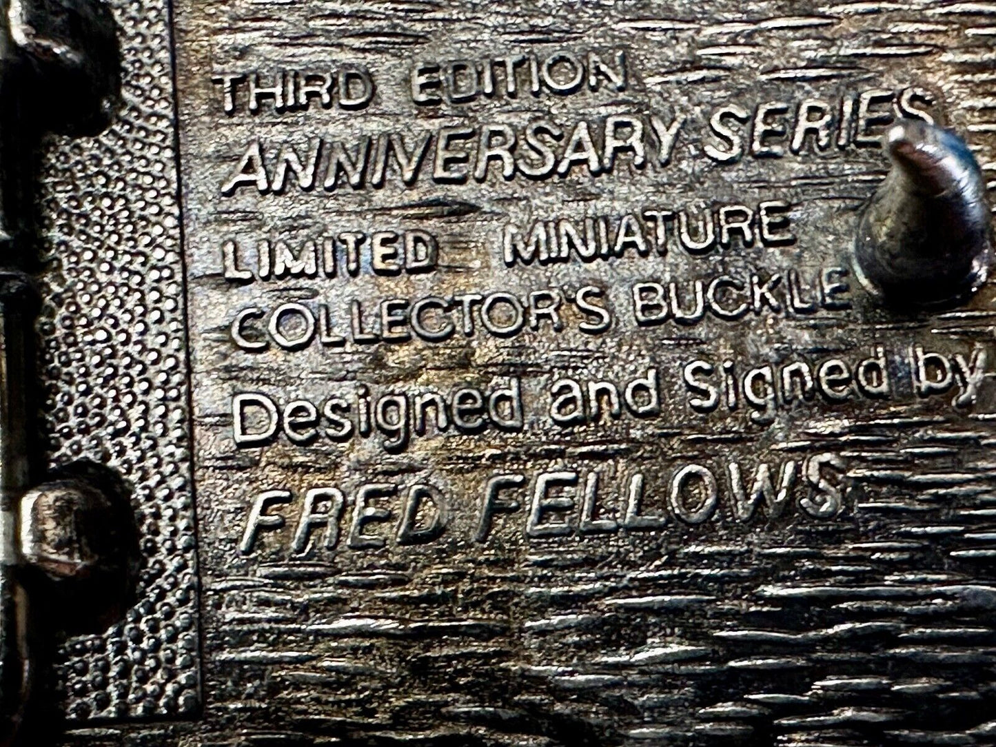 1985 NFR YOUTH SIZE `Rodeo Vintage Hesston Belt Buckle Steer Wrestling