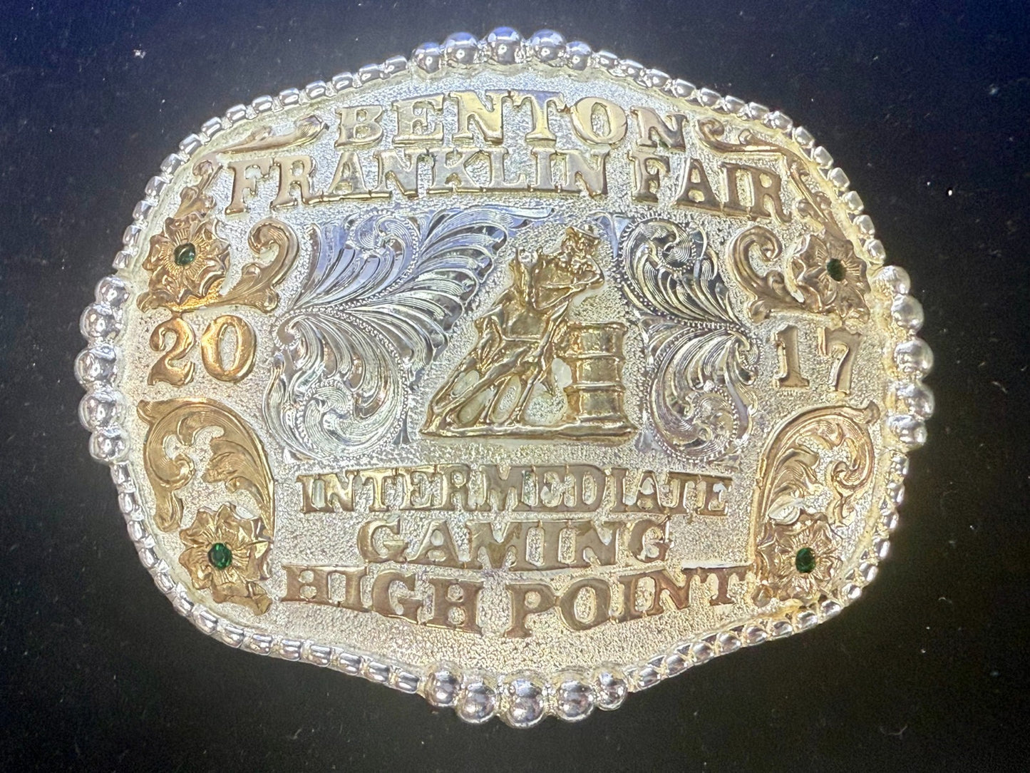 Benton Franklin Fair 2017 Gaming High Point Trophy Belt Buckle by Corriente