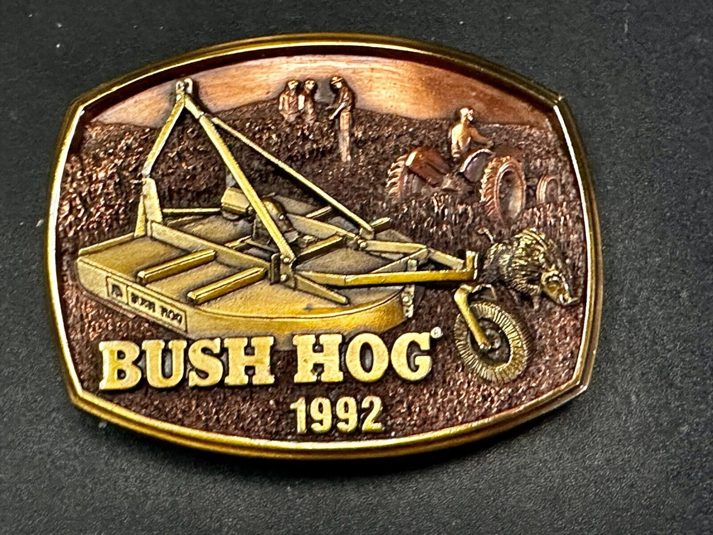 1992 Bush Hog The Legend Agriculture Machine Co. Commemorative Belt Buckle