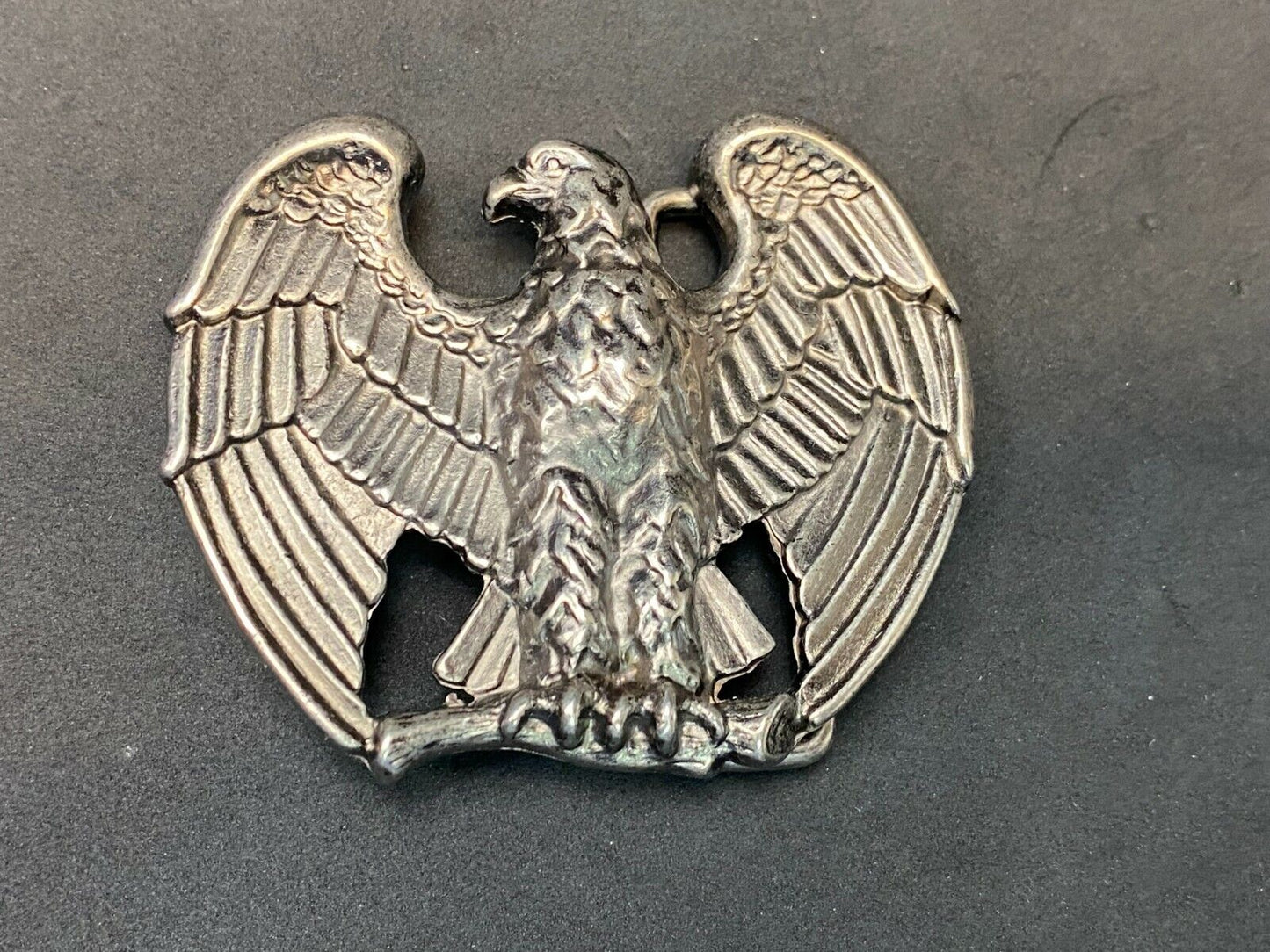 2.5" Belt Buckle Eagle Silver Metal Avon Spread Wings 3D Raptors Birds
