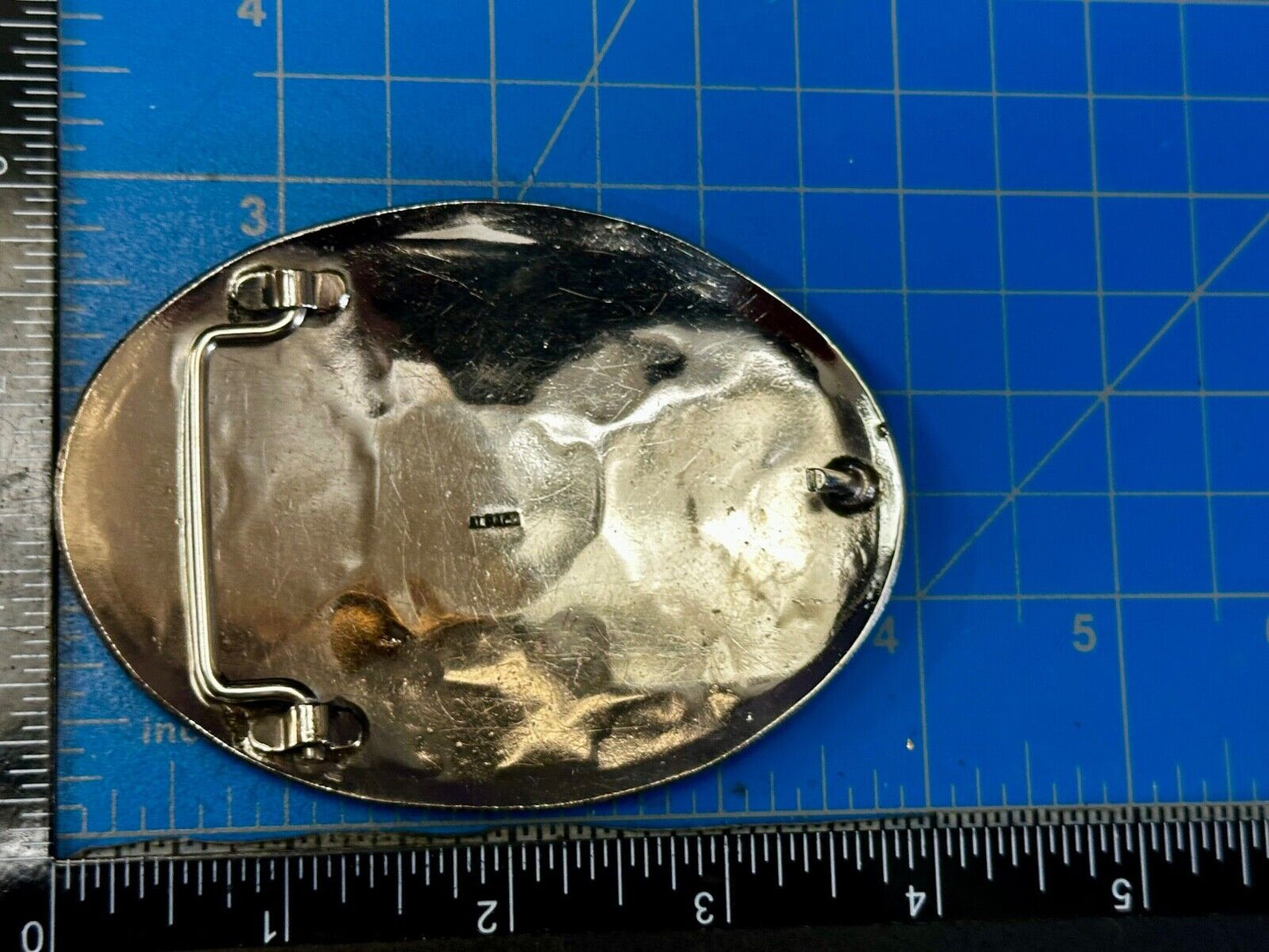 Beautiful Horse Saddle Alpaca Inlaid Southwestern Belt Buckle see magnified view