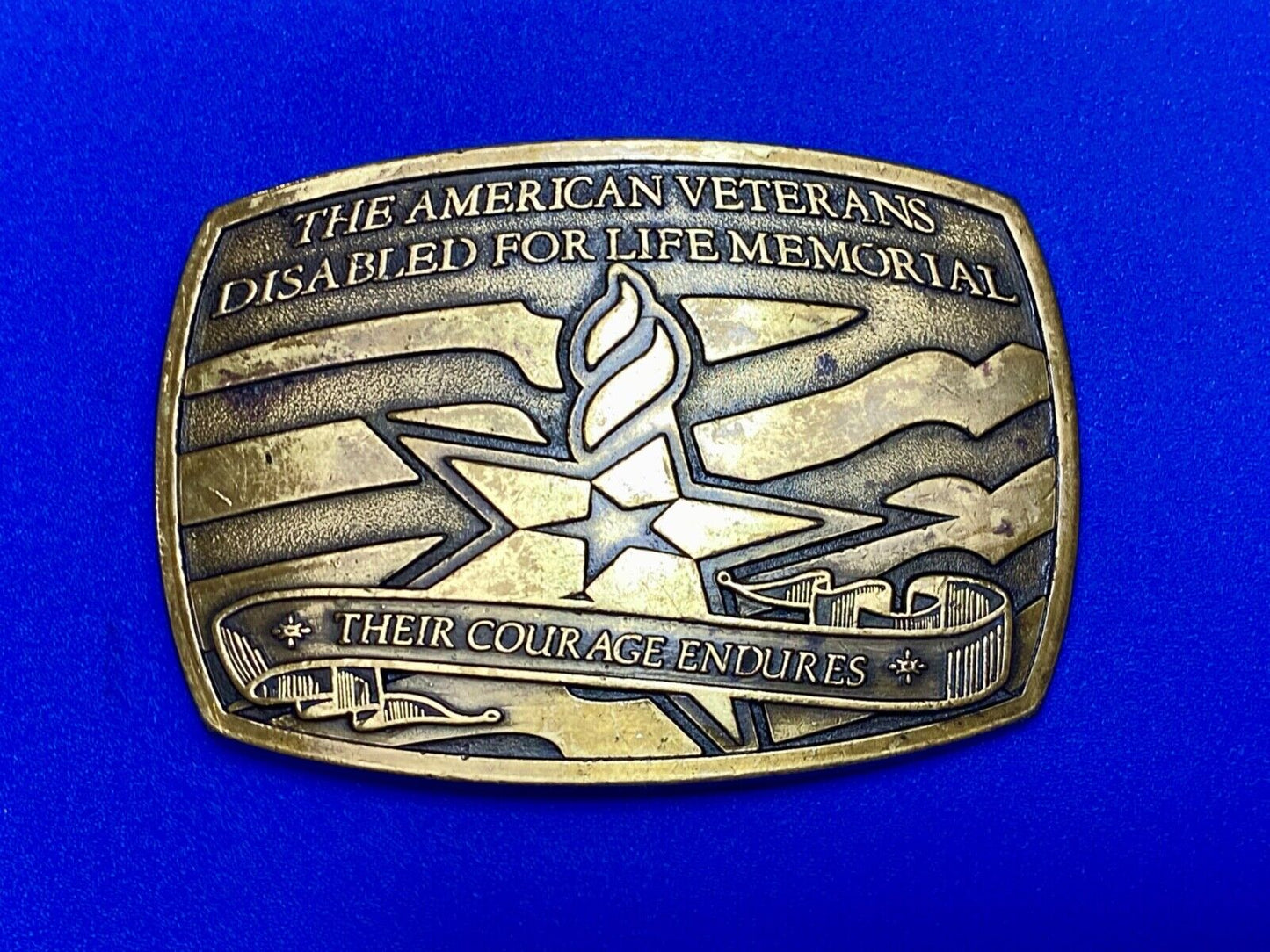 The American VETERANS OF FOREIGN WARS - Their Courage endures belt buckle
