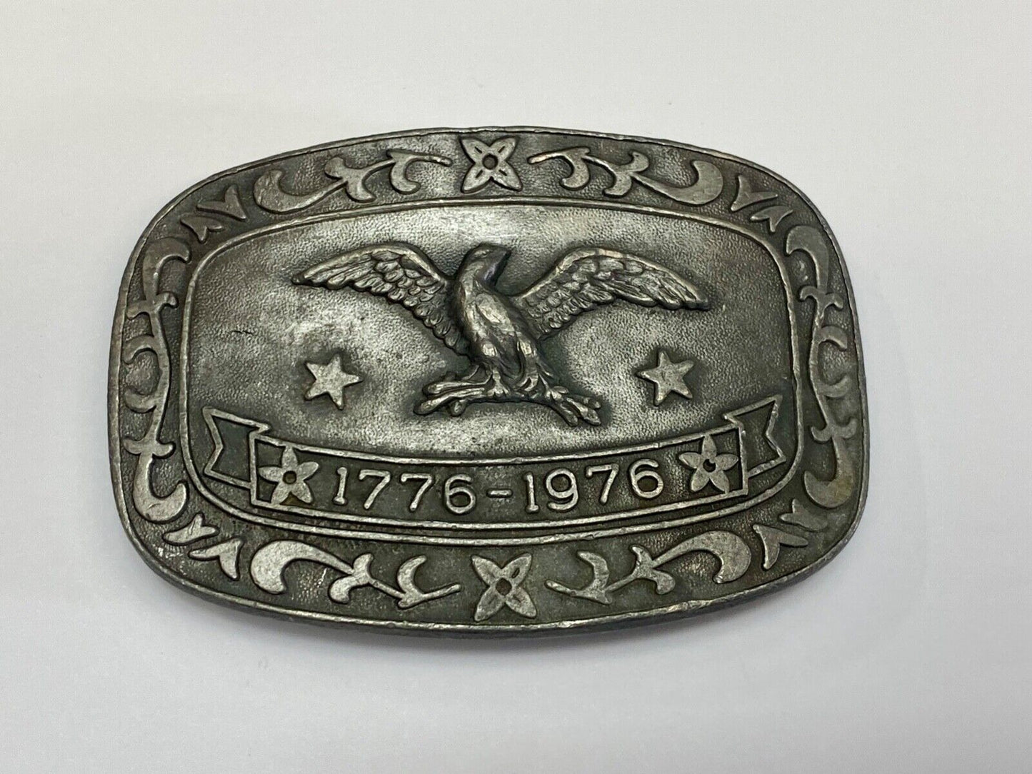 Bicentennial Celebration Patriotic repaired belt buckle by Celebrity