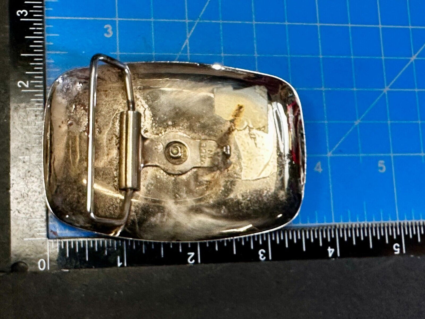 Vintage Cowboy Saddle Bronc Western Two Tone Reflective Belt Buckle