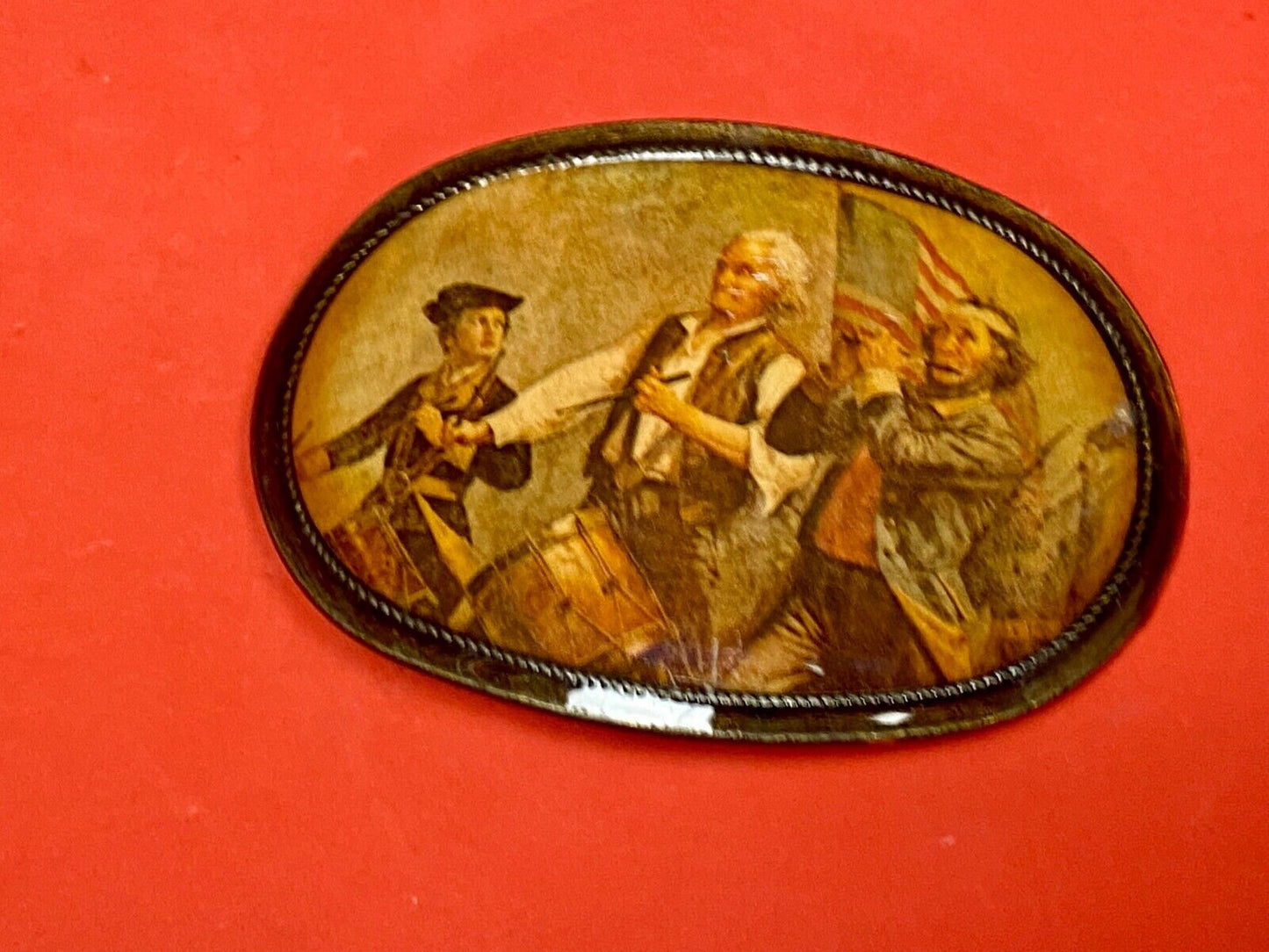Patriotic USA Picture Belt Buckle - Band Marching Into Battle!