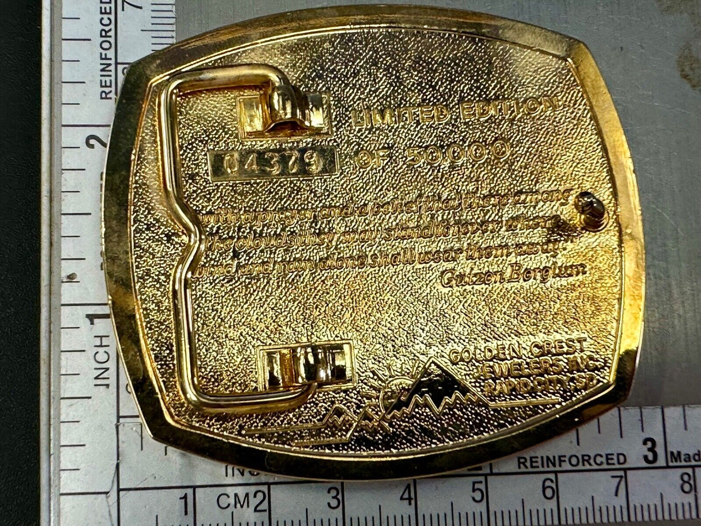 1991 Mount Rushmore 50th Golden Anniversary Limited Edition belt buckle