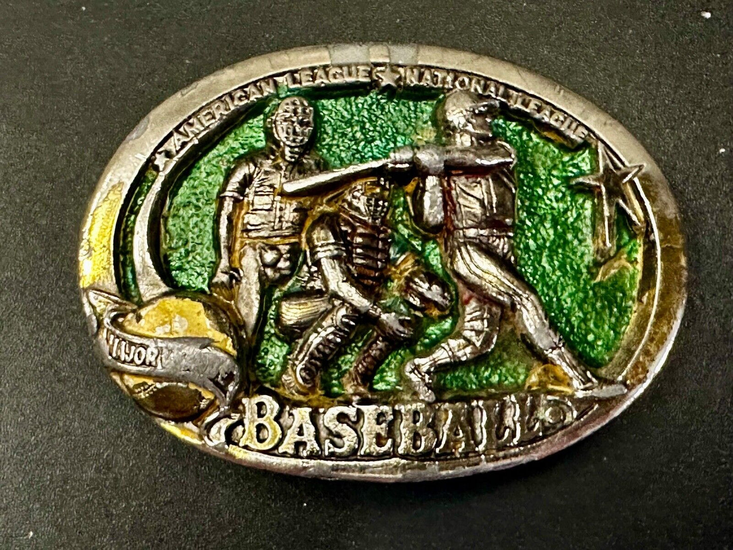 Baseball American & National League Vtg 1982 The Great American Belt Buckle Co