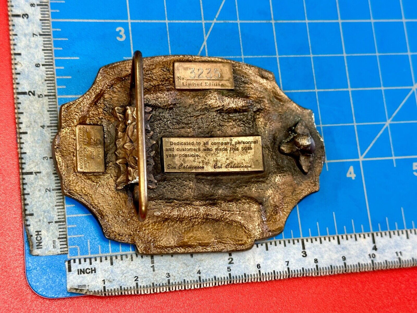 Tisco 50 year celebration Tractor farm supply company promo 1986 belt buckle