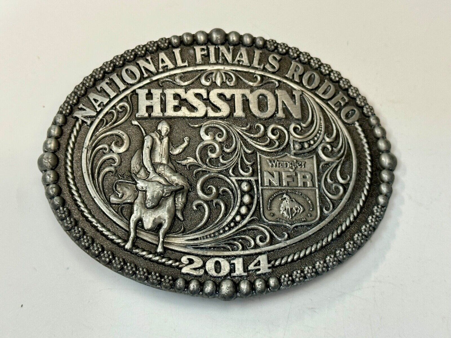 2014 Hesston National Finals Rodeo NFR Collector Montana Silversmiths Buckle