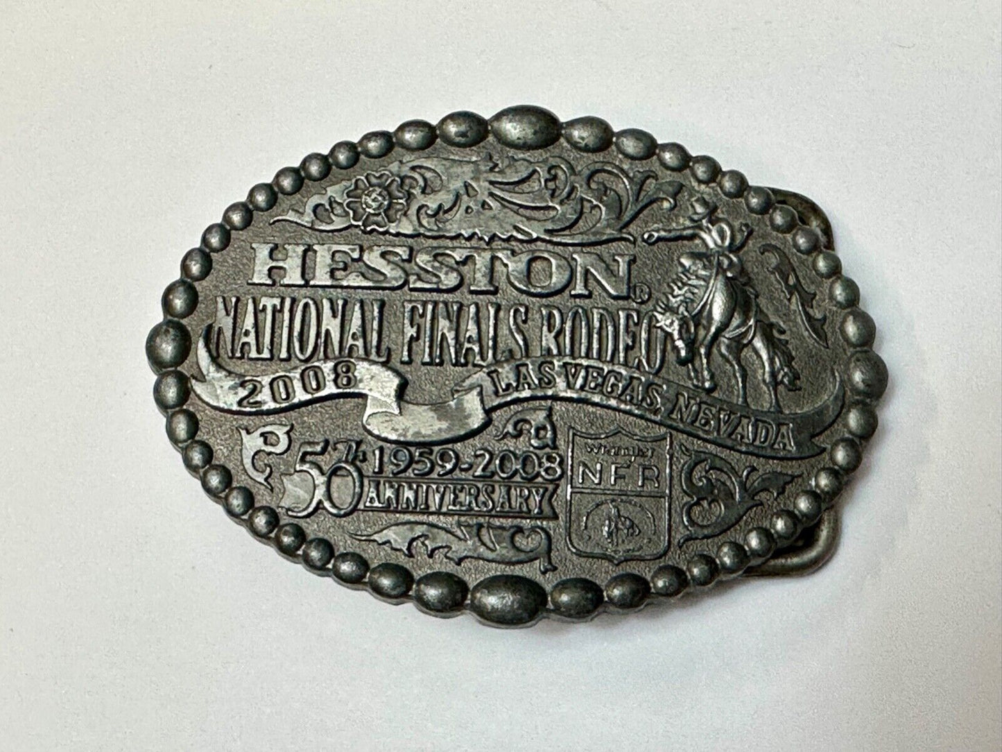 2008 Youth Size NFR Montana Silversmiths Wrangler 50th anniversary belt buckle