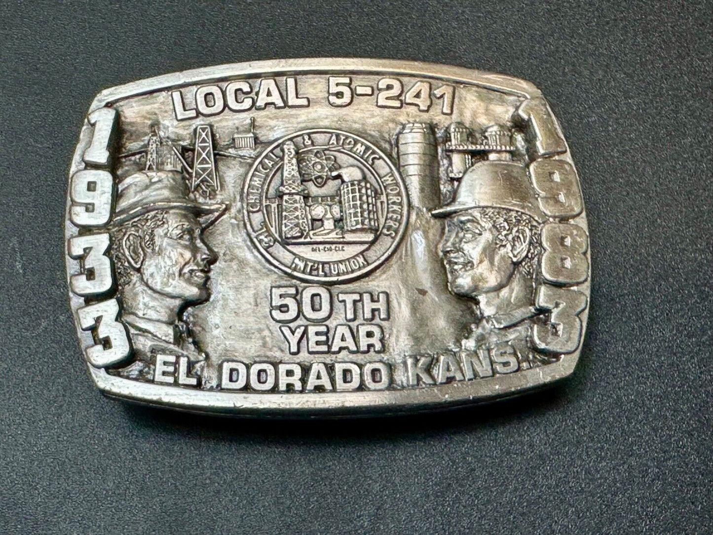 1983 El Dorado Kansas Local union 5 241 50th year celebration belt buckle
