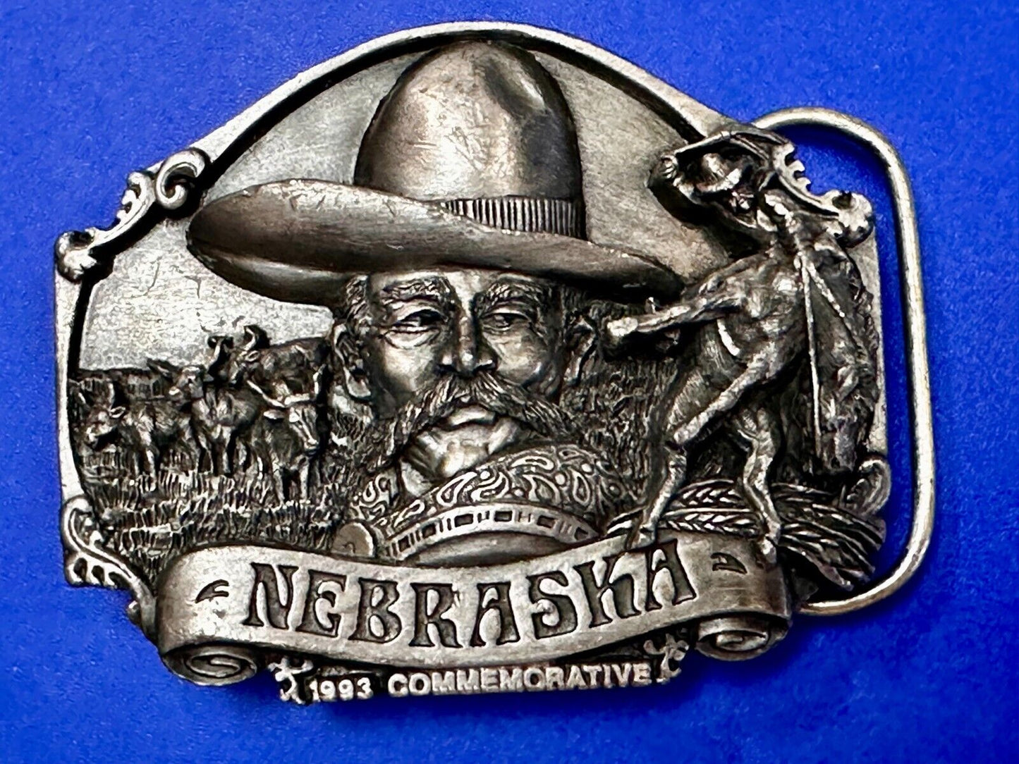 The Great State of Nebraska 1993 10th Annual Commemorative Siskiyou Belt Buckle