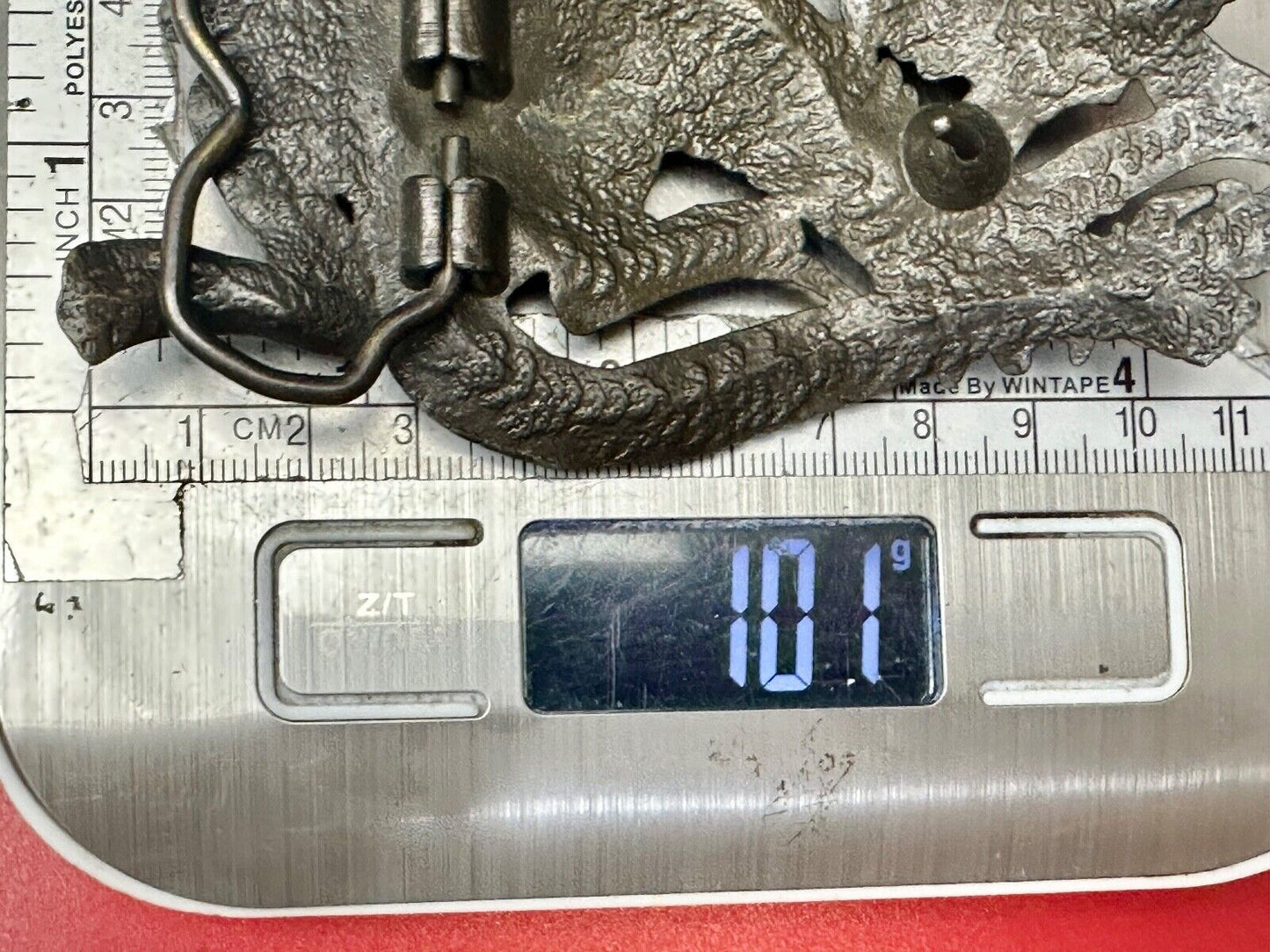 Vintage Chinese Dragon Vintage artisan? Large Oversized Belt Buckle