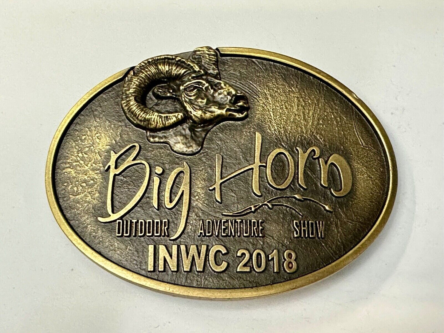 BIG HORN SHOW 2018 Outdoor Adventure Inland N.W. INWC Spokane WA Belt Buckle