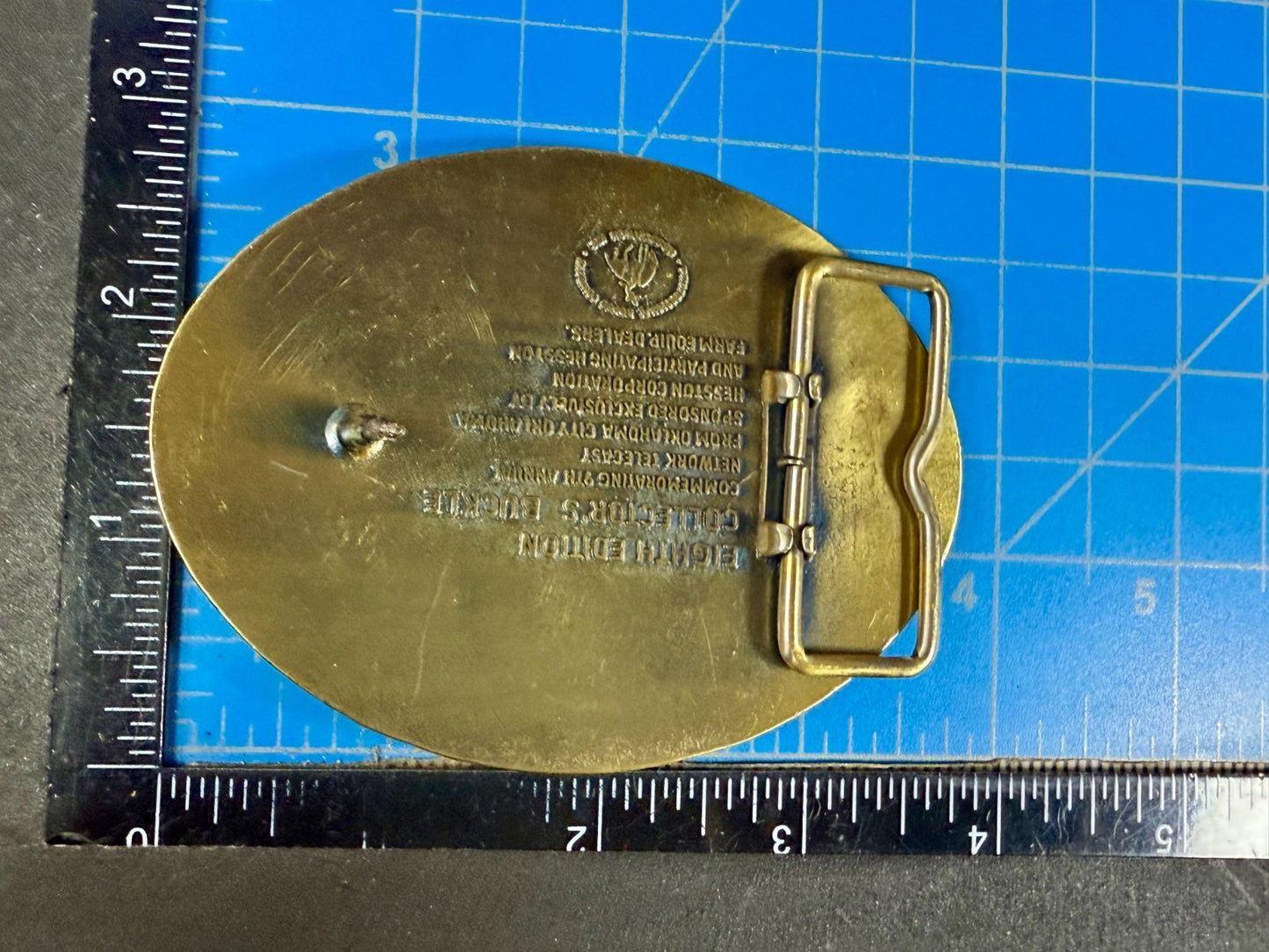 1982 Hesston NFR National Finals Rodeo All Around Cowboy Vintage Belt Buckle