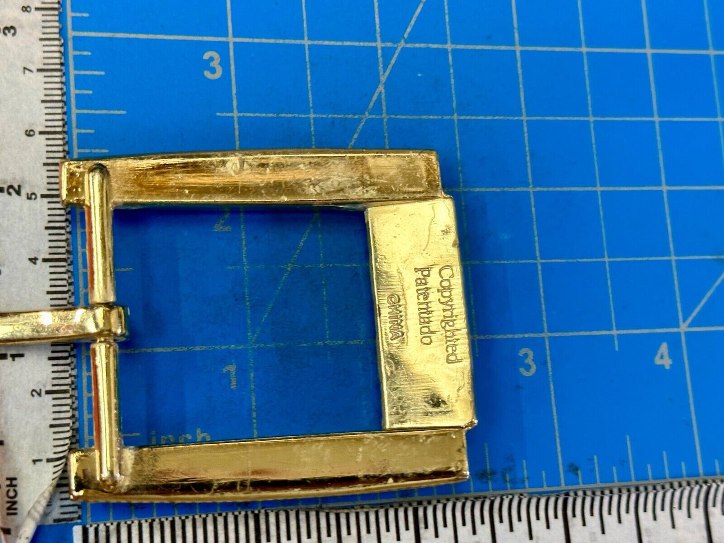 Thick Wide roller end style replacement gold tone belt buckle