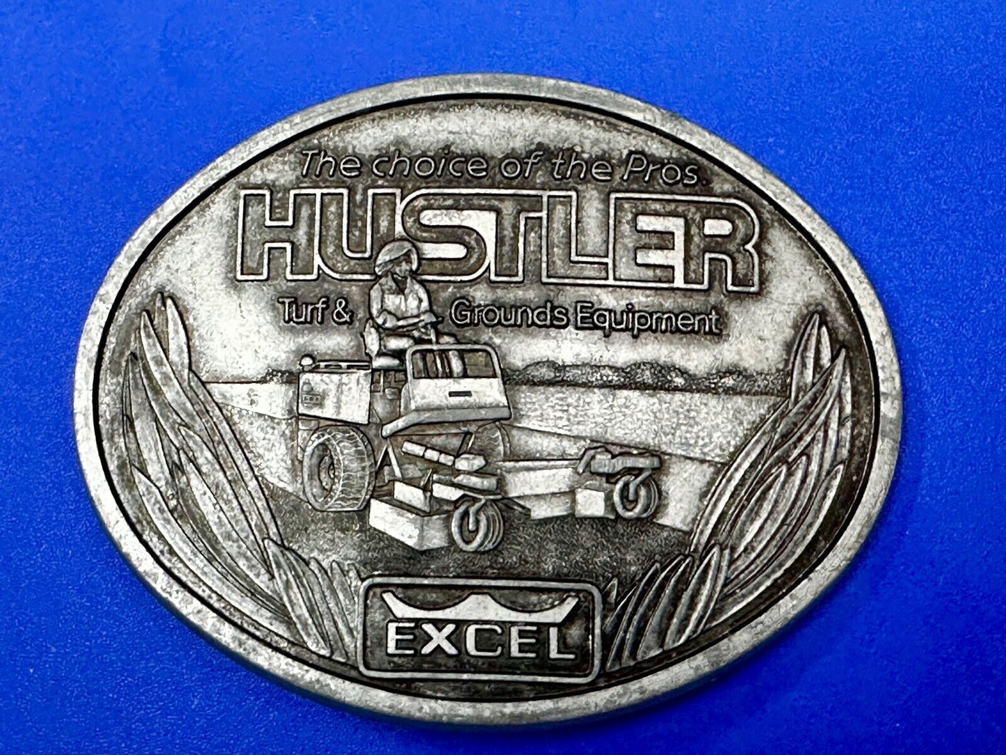 The Choice of the Pro Hustler Mower Mowing Landscaper Vintage Belt Buckle