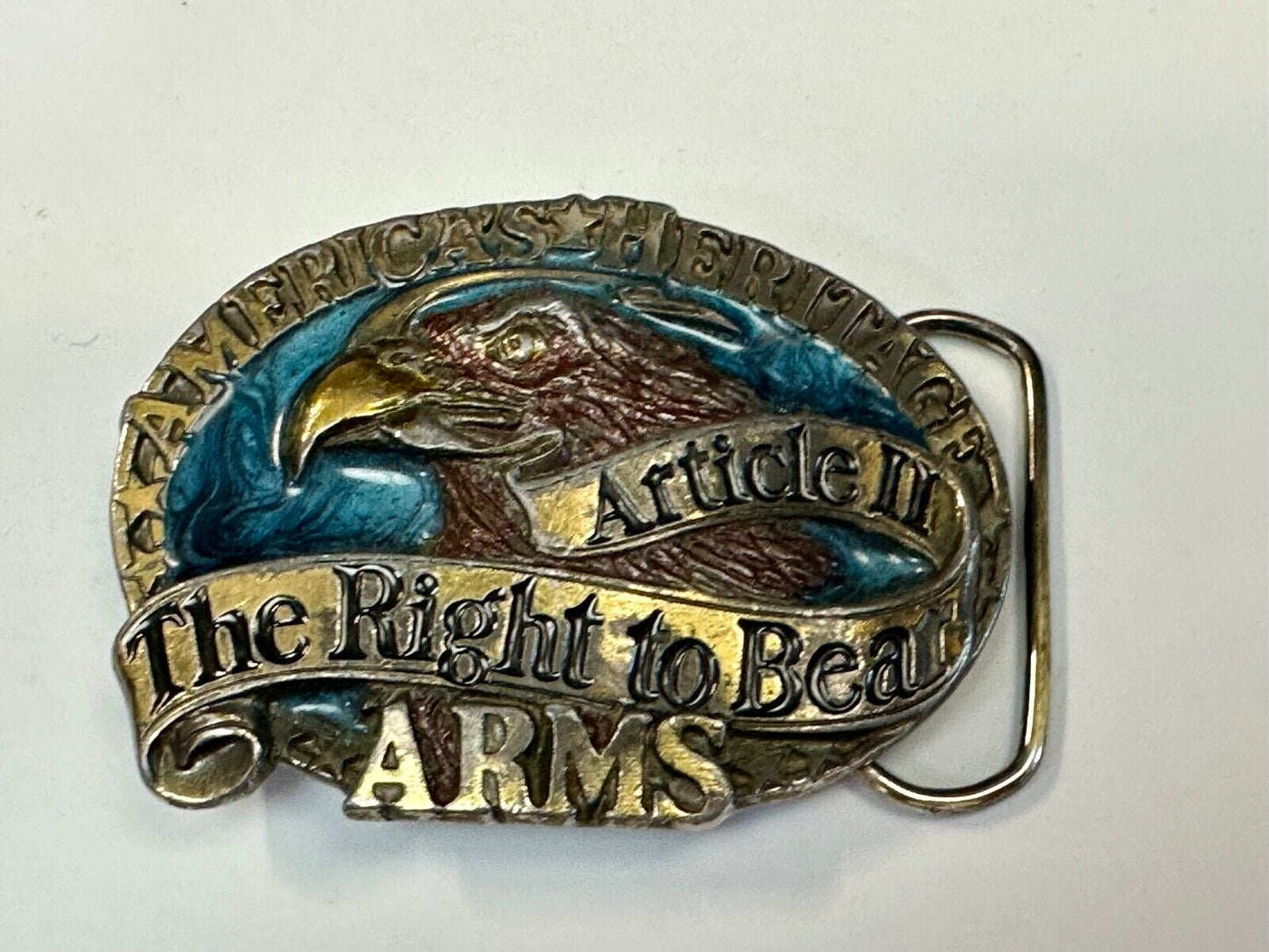 2nd amendment The Right to keep & Bear Arms patriotic great American belt buckle