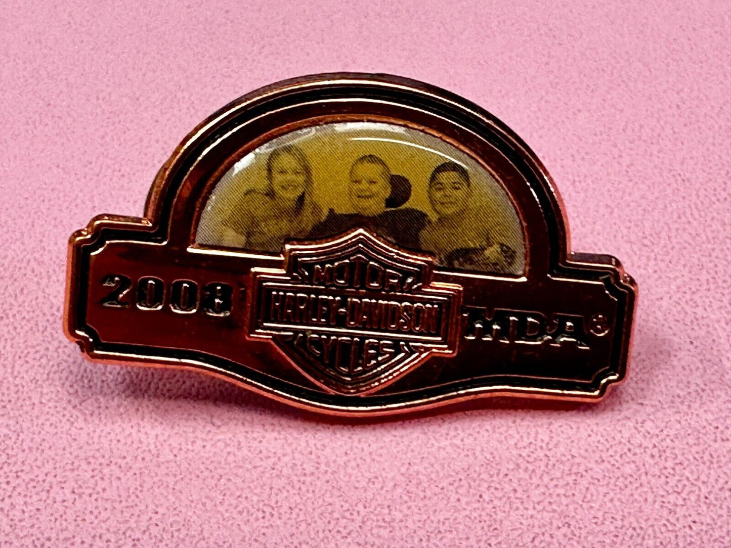 2008 MDA Ride Harley Davidson Motorcycle Logo Rider Biker Jacket Vest Pin