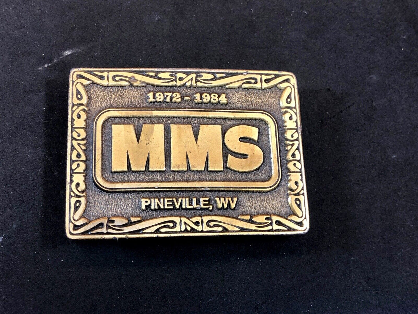 belt buckle MMS Prineville West VA Virgina belt buckle Mountain Mission School?