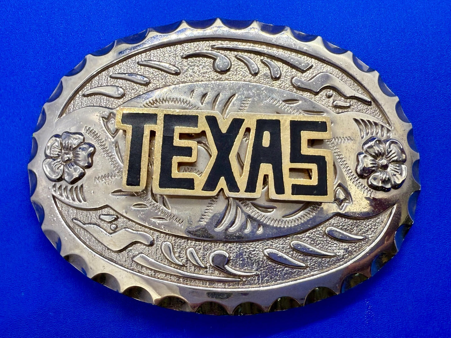 Texas - The name say it all. Big Southwestern Black Block letters Belt Buckle
