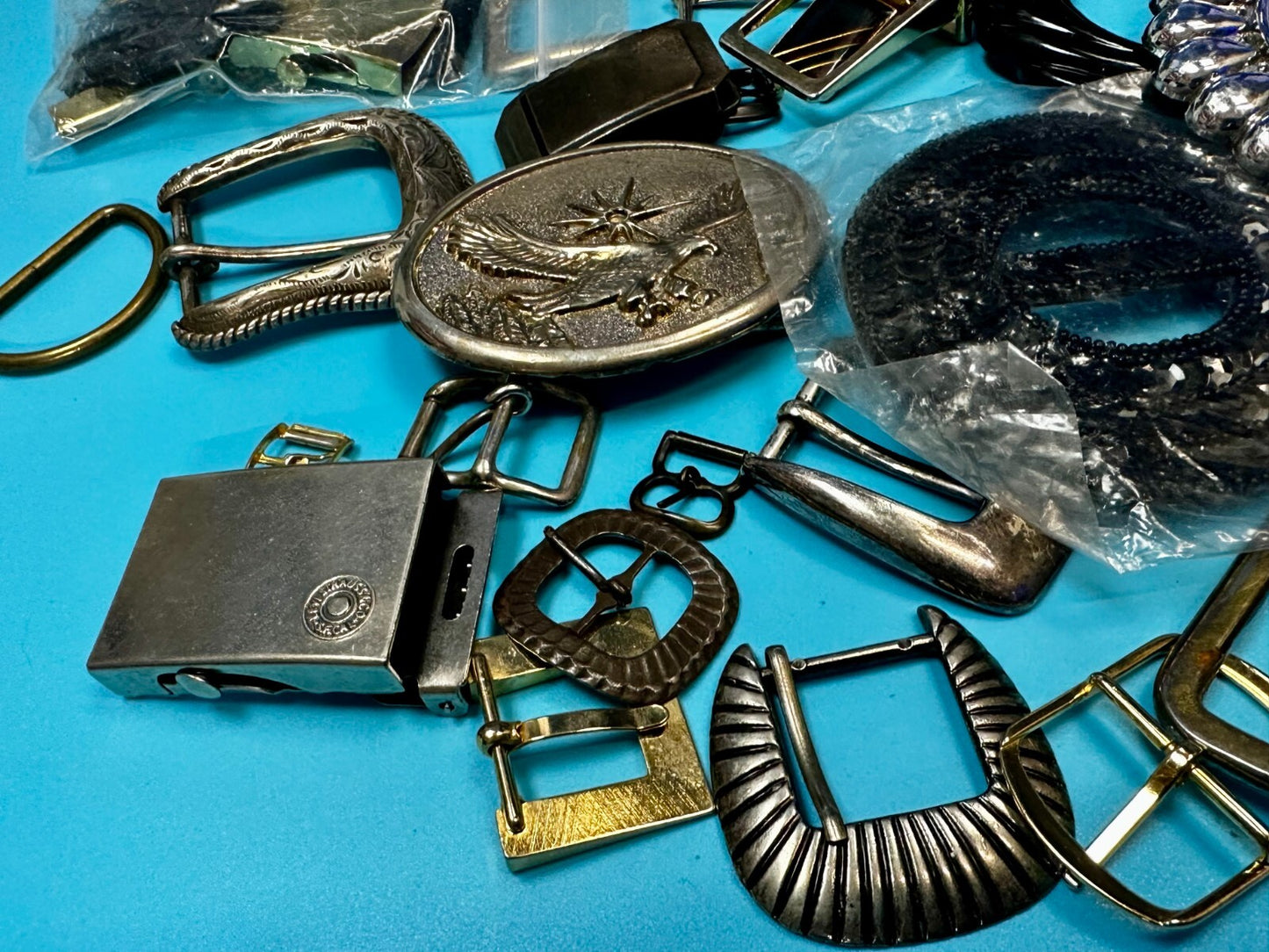 30 Vintage & Modern Belt Buckles - Lot, Grab Bag - Resale / Gifts!