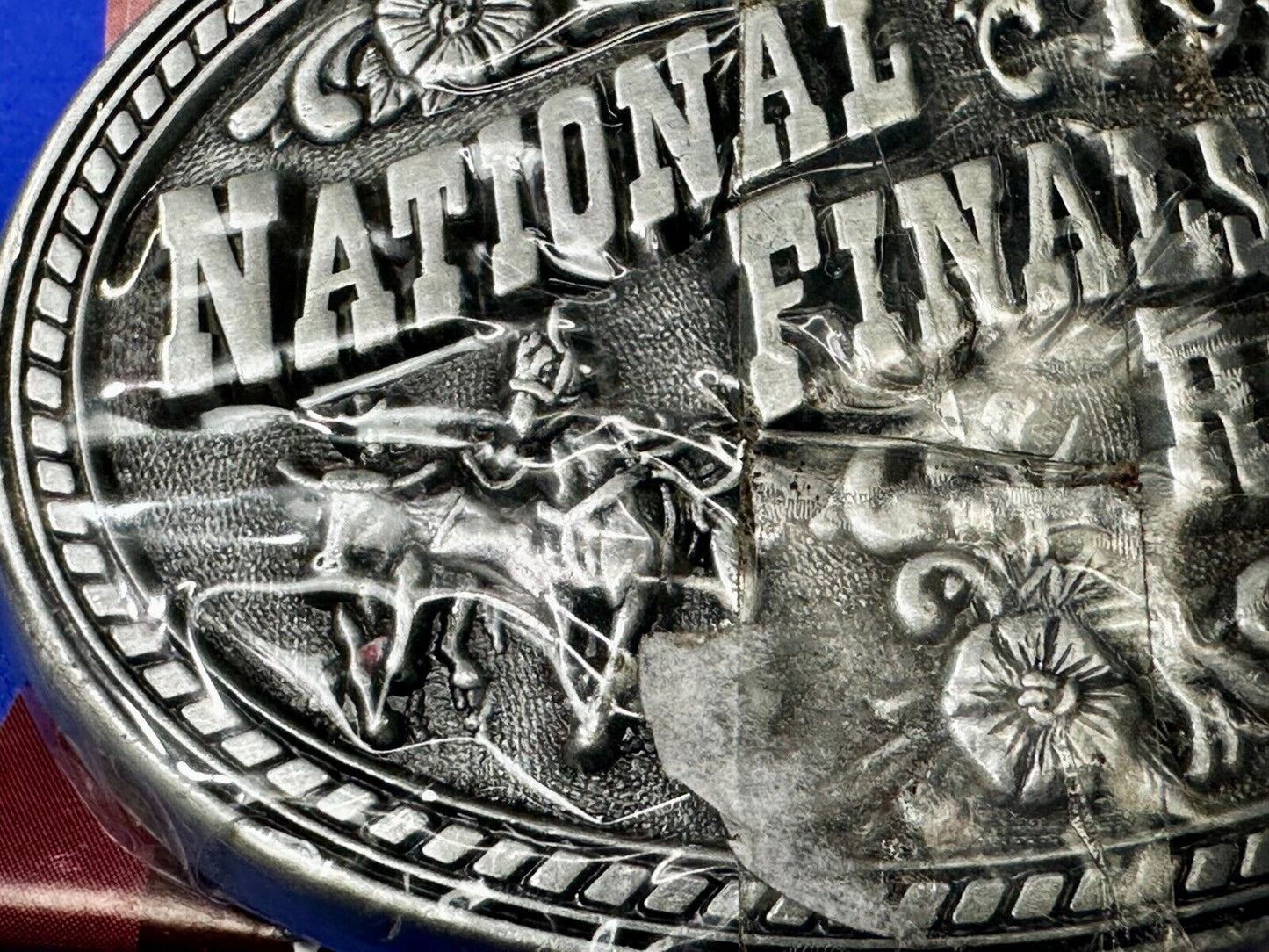 1995 Hesston National Finals Rodeo NFR Cowboys Youth Size NOS Belt Buckle