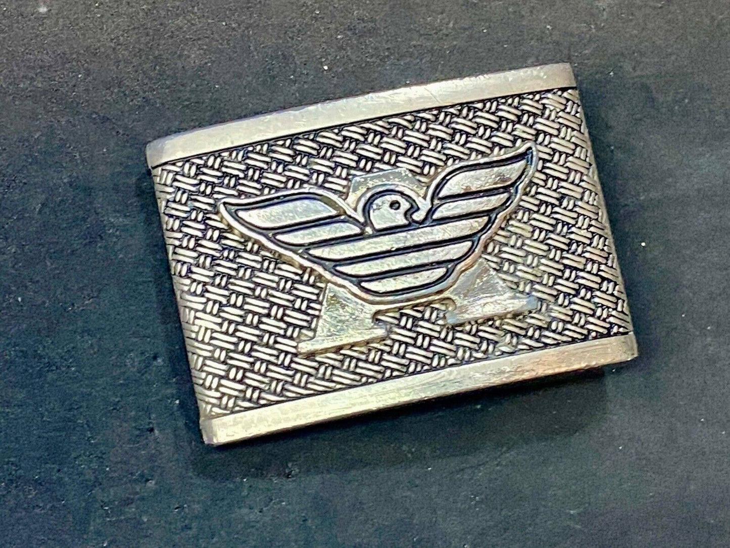 unknown to me bird and letter A belt buckle