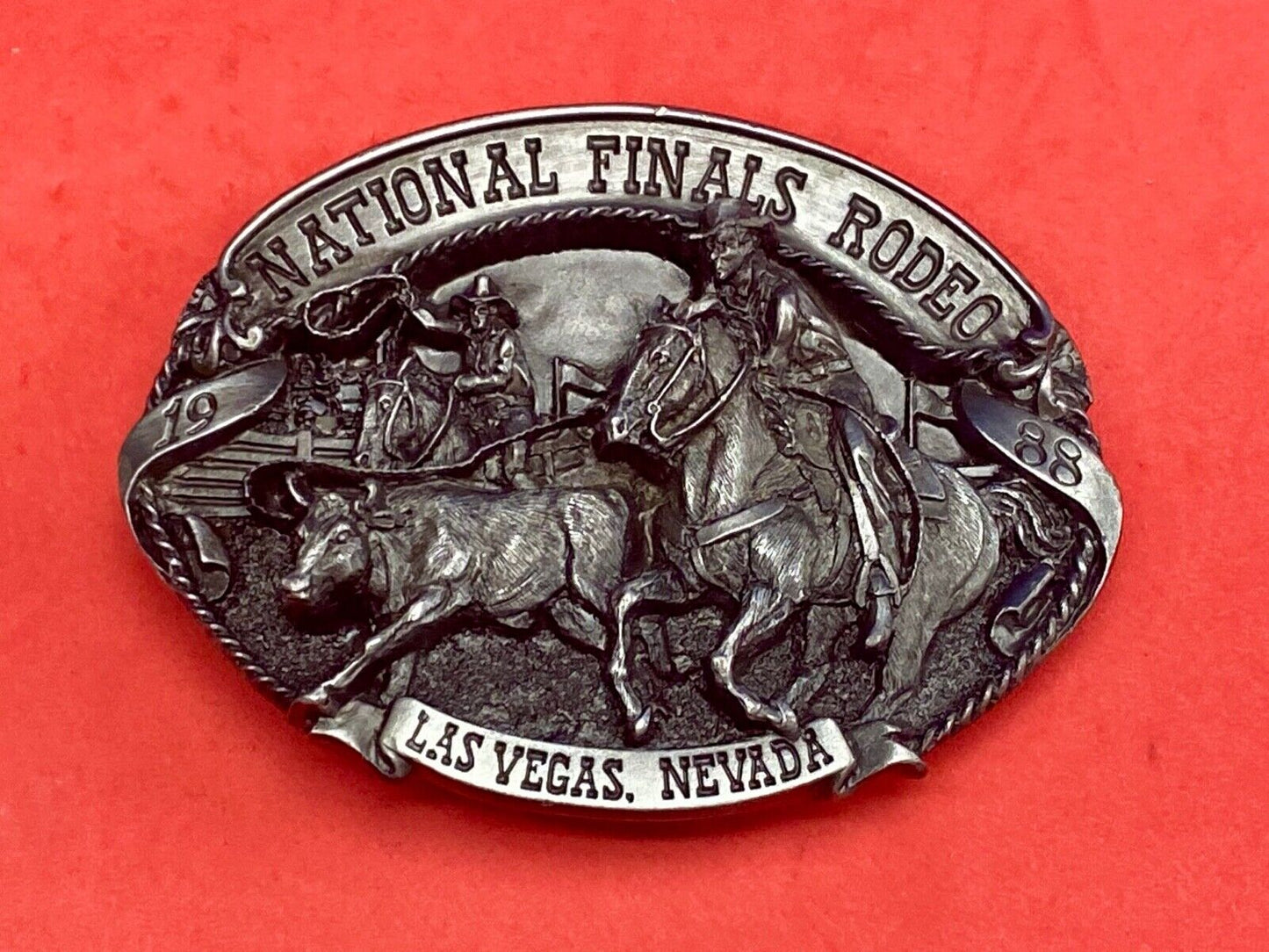 1988 Las Vegas NFR Youth belt buckle by Siskiyiou 750 made! SO RARE!!!