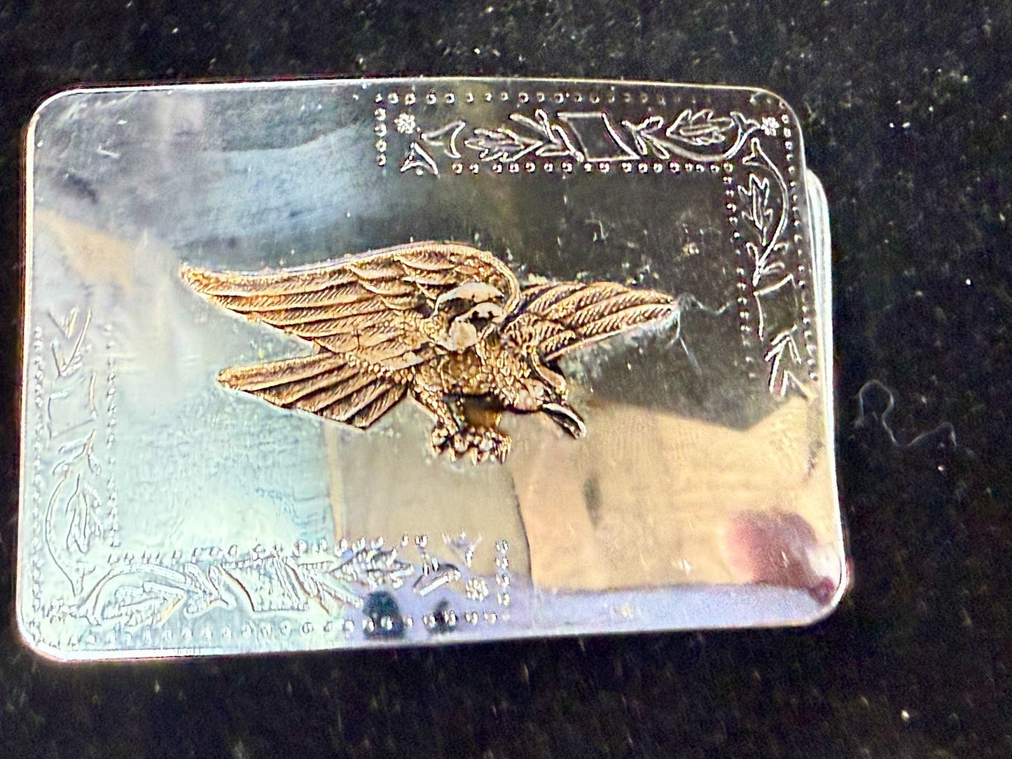 American Eagle Flying Diving Hunting on Reflective Two Tone Western Belt Buckle