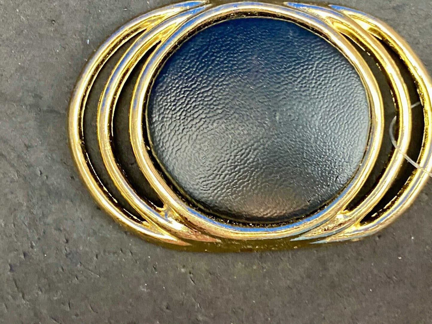 Vintage black and Gold Charmant of Beverly Hills, CA belt buckle scarf clip