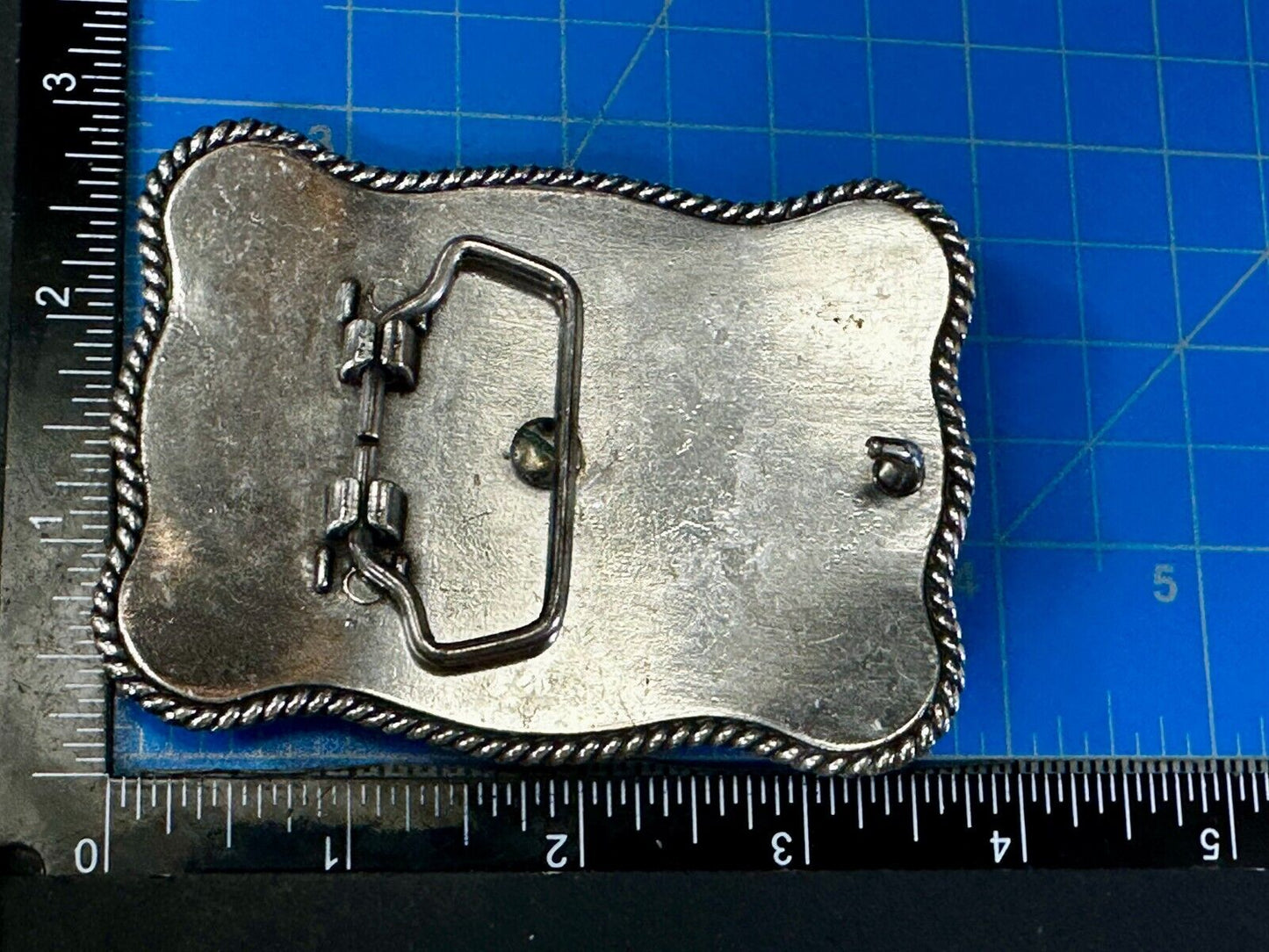 Beautiful Horse Head Centered Flower Swirl Two Tone Western Cowboy Belt Buckle