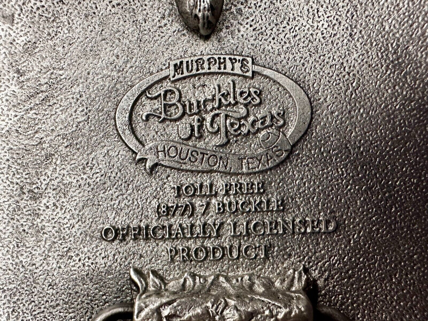 2003 Houston Livestock Show and Rodeo Inaugural Award Trophy Cowboy Belt Buckle