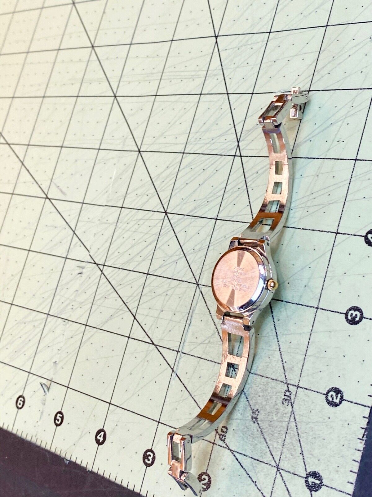 Beautiful Ak Anne Klein Diamond Gold Tone Women's Ladies Watch - Working Well!
