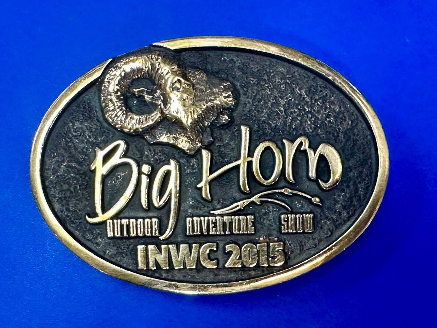 Big Horn Outdoor Adventure Show INWC 2015 Anacortes solid brass belt buckle