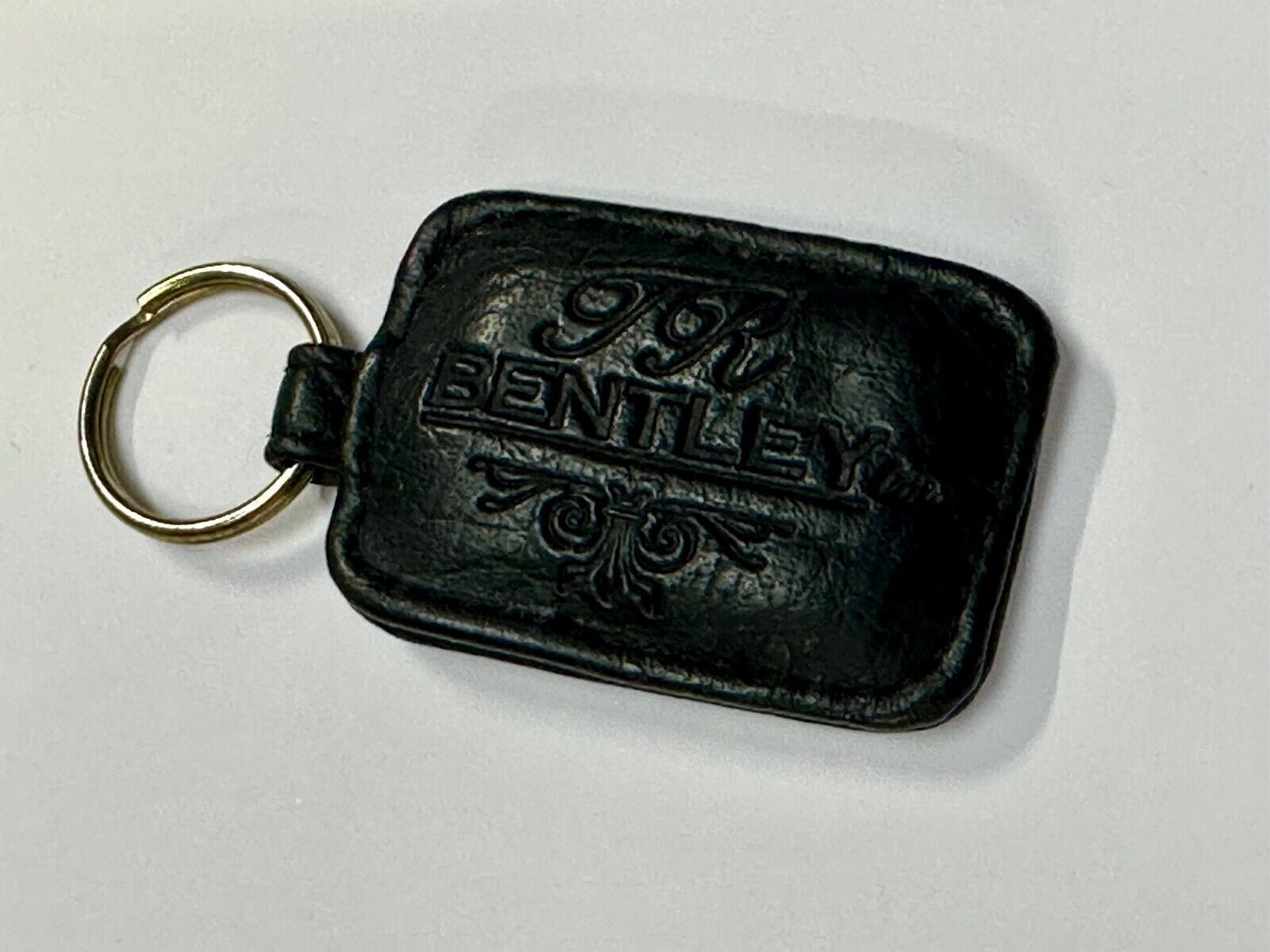 Bentley TR Soft Leather Fob Car Key Chain Ring Car Dealership Dealers Keychain