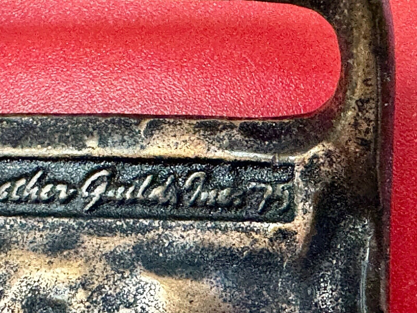 T.E.Express Tech Ether Guild Steam Locomotive Train Railroad vintage belt buckle