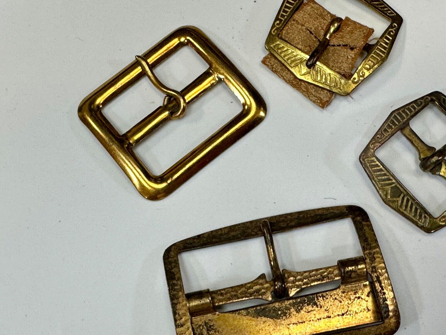4 pc lot of antique SMALL belt buckle's