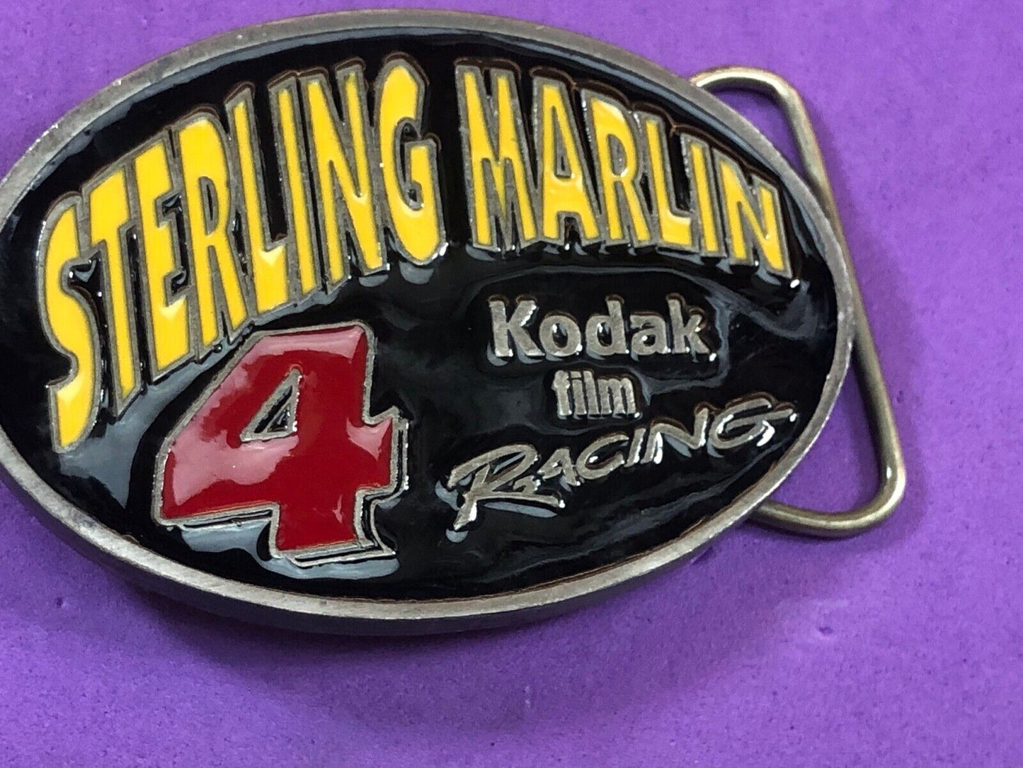vintage 1996 STERLING MARLIN 4 KODAK FILM RACING Legends BELT BUCKLE