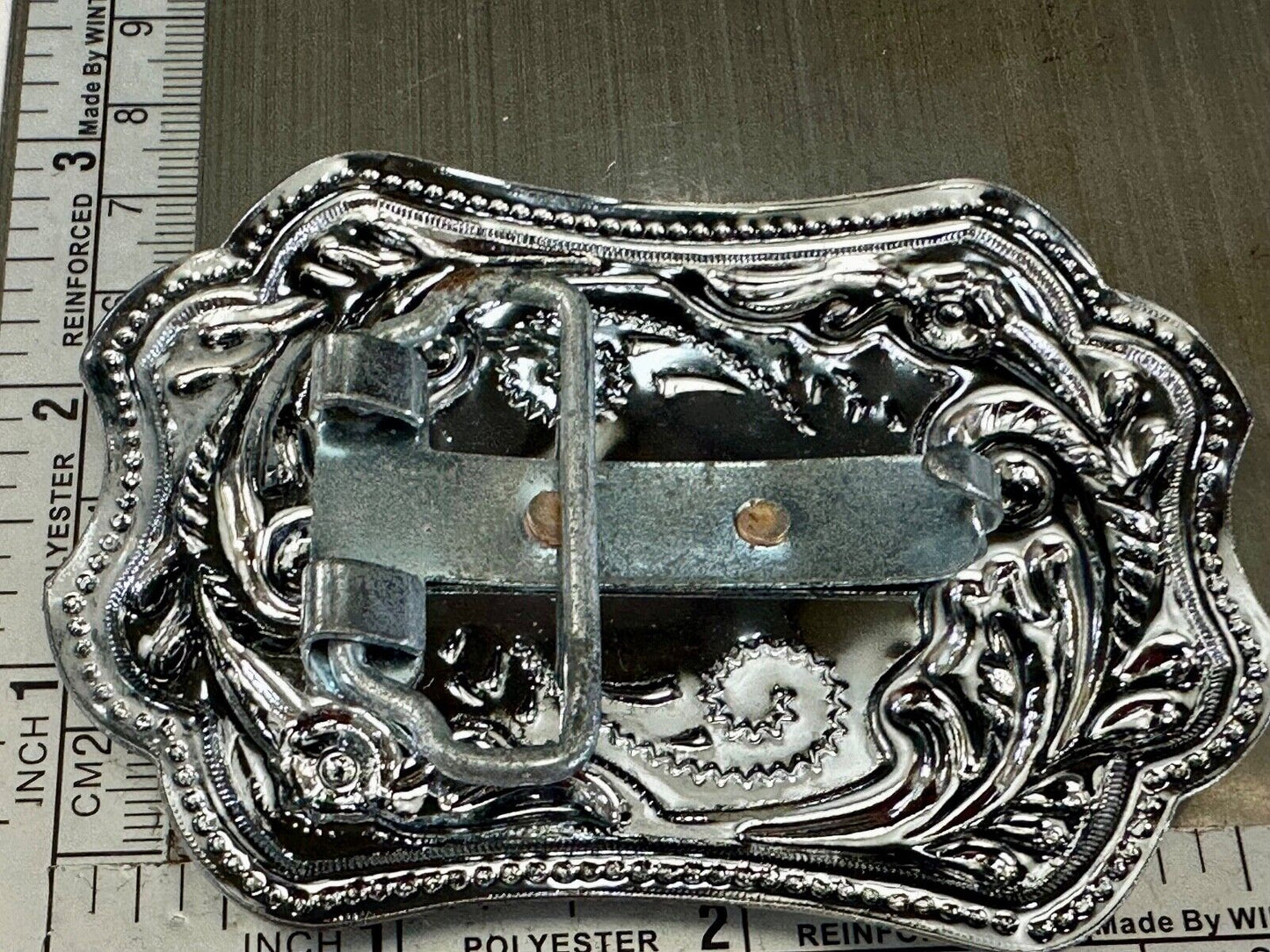 Texas Longhorn Steer Cowboys Vintage two tone belt buckle