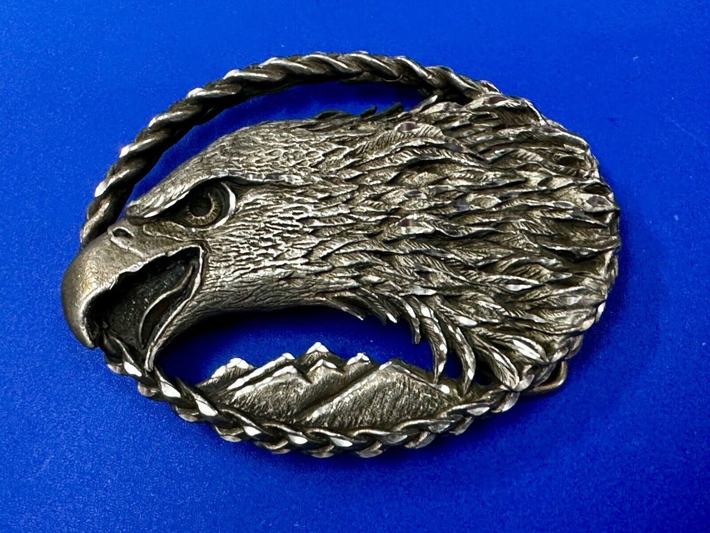 Vintage Eagles Head - Sharp Beak. cutout 1993 EGE Western Belt Buckle