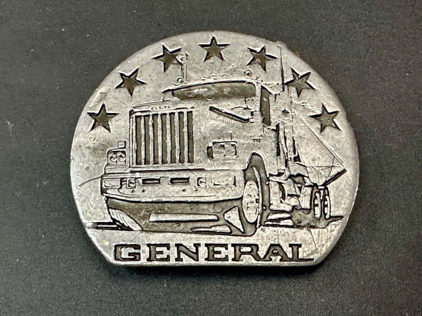 The General Semi Big Rig Truckers Drivers vintage Buck-L-Up 1976 belt buckle