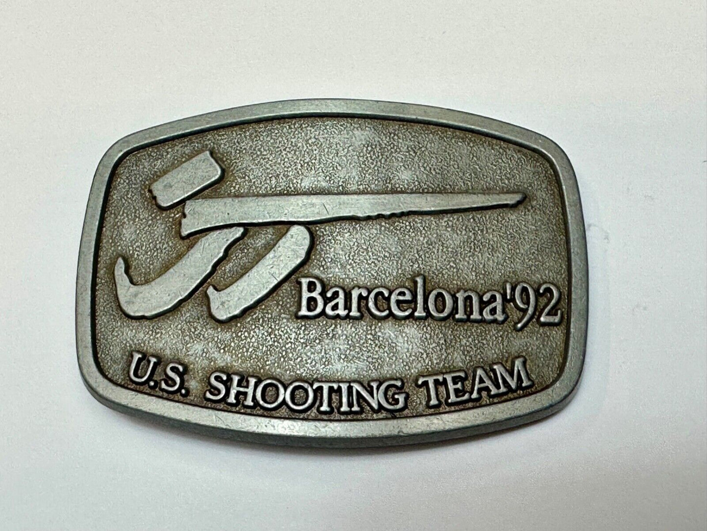 Barcelona 1992 Summer Olympics US shooting team Vintage belt buckle