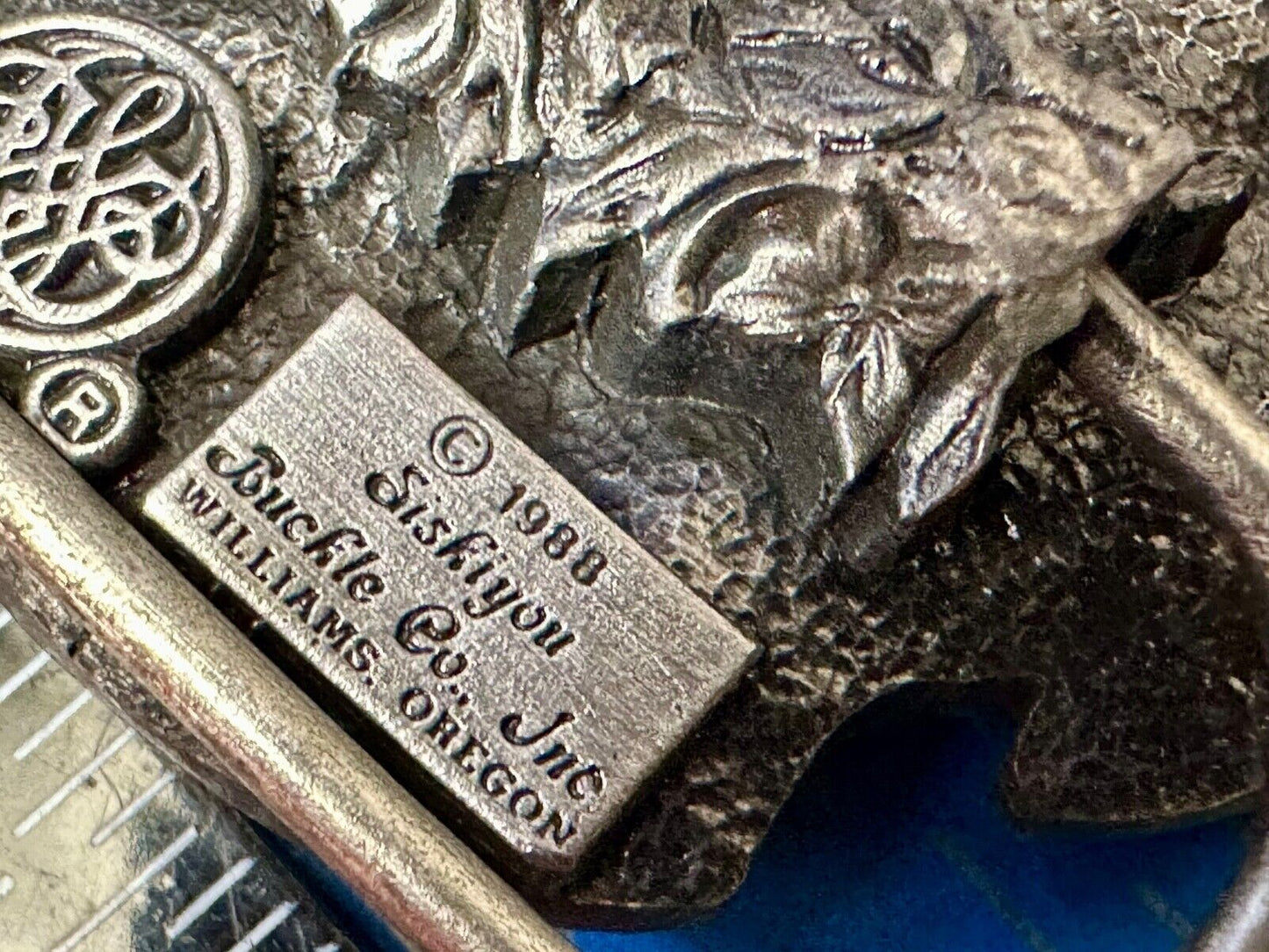 1988 Deep Cast Pewter " GRANDPA " Belt BUCKLE ~ # A-80 by Siskiyou Made in USA