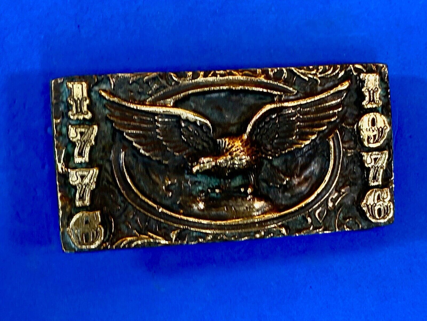 1976 - 1776 Bicentennial Celebration Belt Buckle American Eagle By Adezy Denver