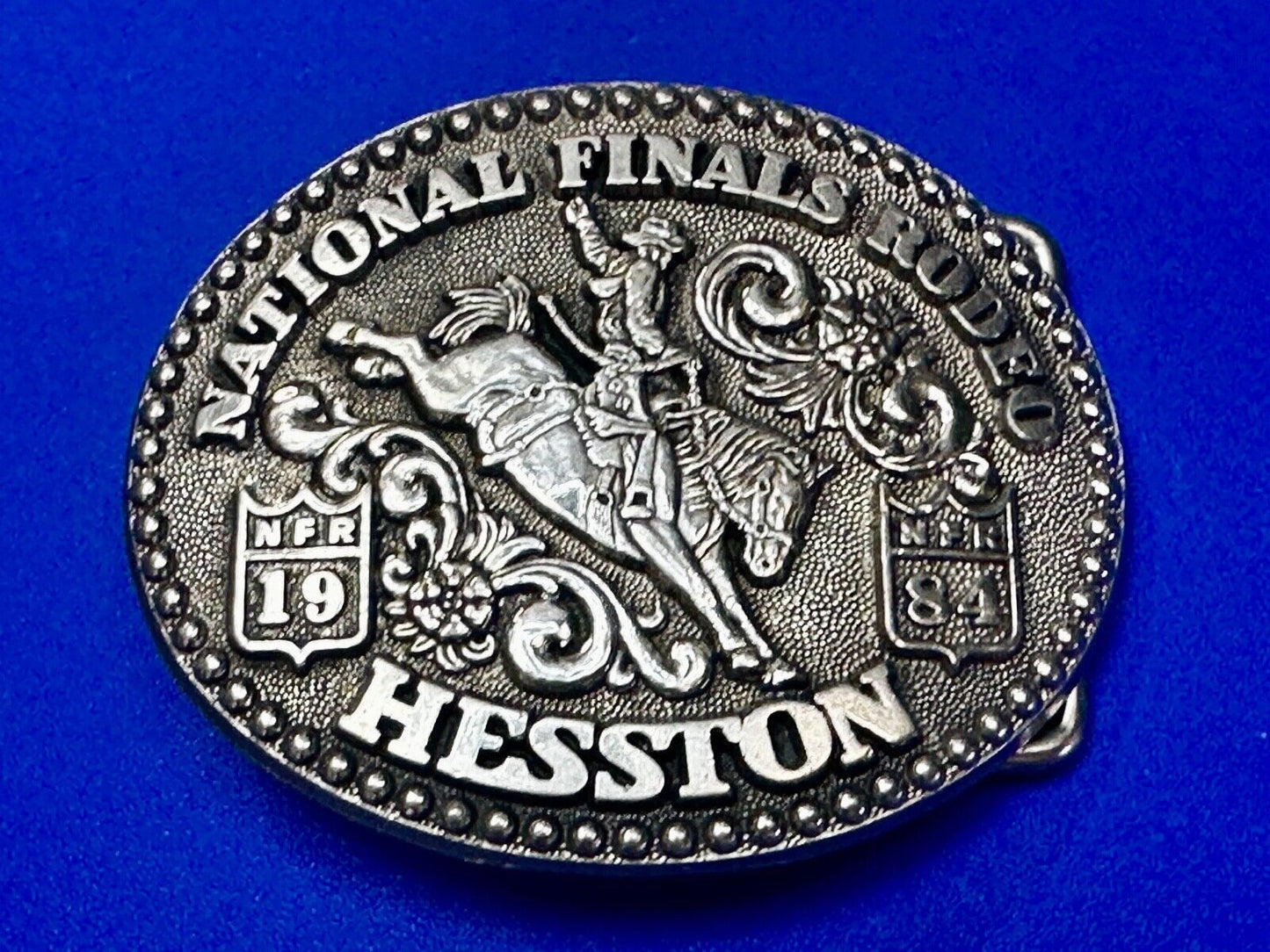 1984 Youth Hesston National Finals Rodeo NFR Collectors Rodeo Cowboy Belt Buckle