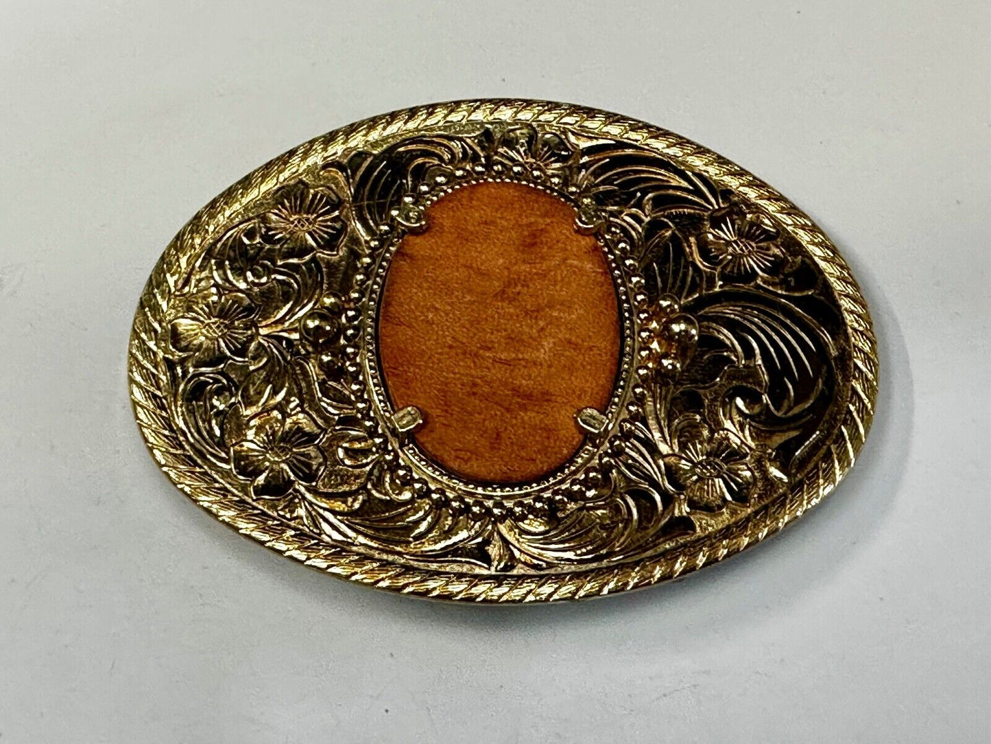 30 x 40 mm Western gold tone Ornate Belt Buckle To Mount Your Cabochon Gem Stone