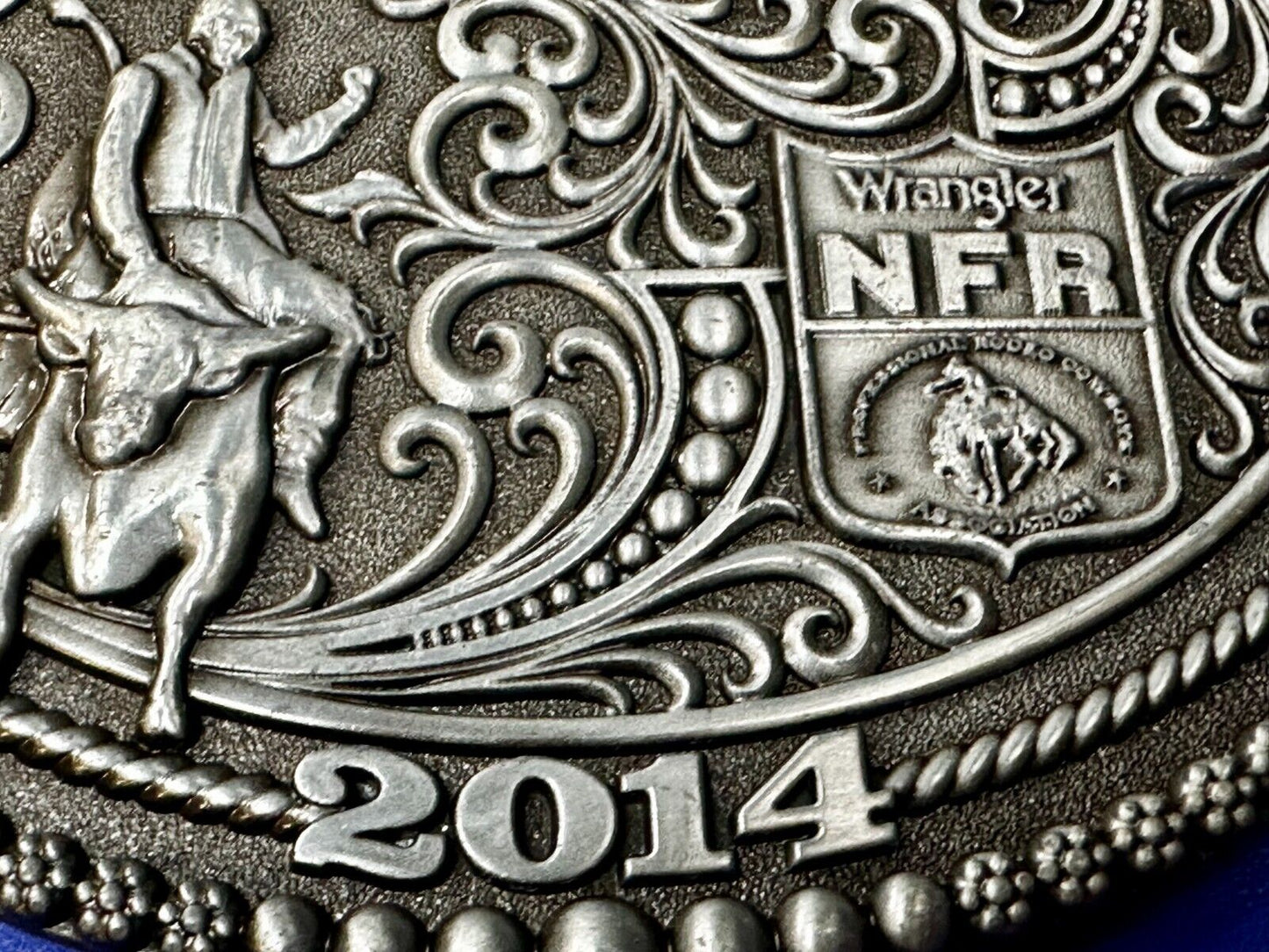 2014 National Finals Rodeo NFR Rodeo NOS Montana Silversmiths Belt Buckle