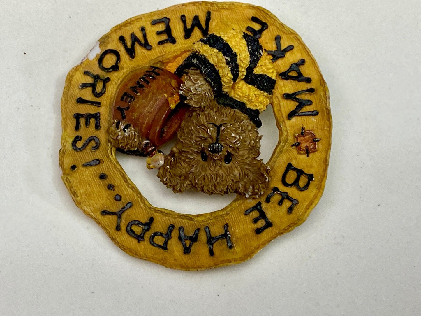 BEE happy, make memories, Adorable Boyds Bears & Friends Brooch Pin