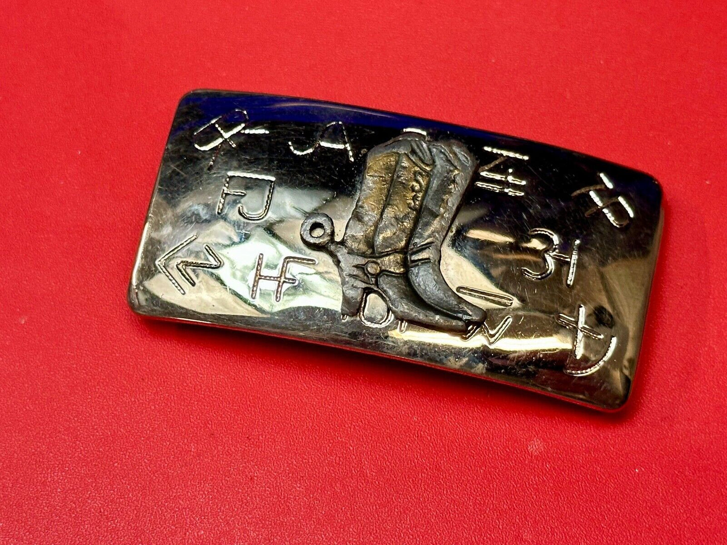 Vintage Chambers cowboy boots western cowboys cowgirls belt buckle